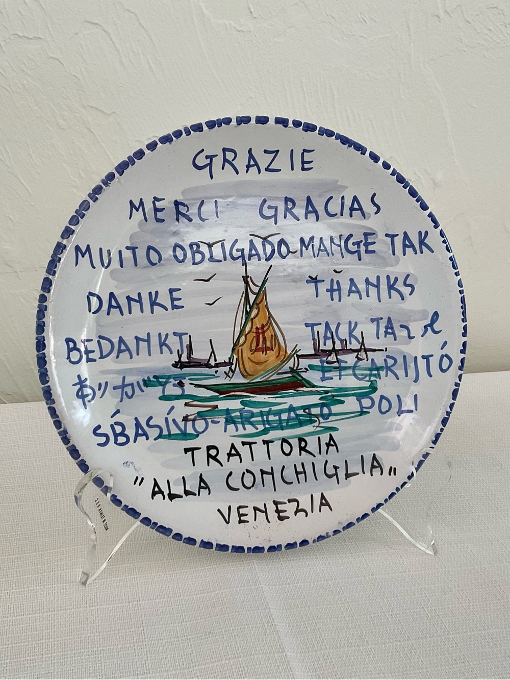 RARE VINTAGE GUERRIERI MURANO Bespoke Buon Ricardo Plate Venice Italy